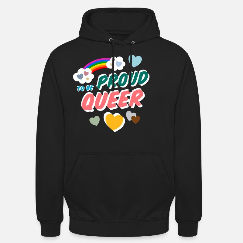 Fier d’être queer - Sweat-shirt à capuche unisexe - noir