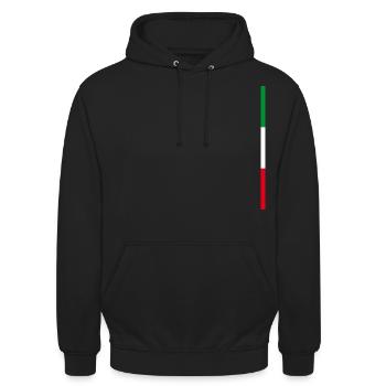 NRW Flagge Style Streifen - Unisex Hoodie - Schwarz - Vorne - Alina (178cm) & Michal (187cm)