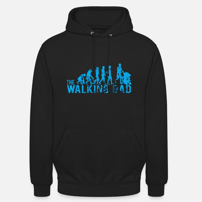 Evolution Dad Kinderwagen schieben Vatertag Eltern - Unisex Hoodie - Schwarz