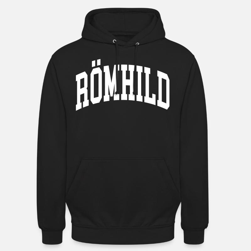 Römhild - Sweat-shirt à capuche unisexe - noir