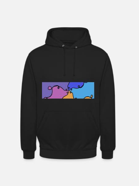 Bunte Ranken - Unisex Hoodie - Schwarz