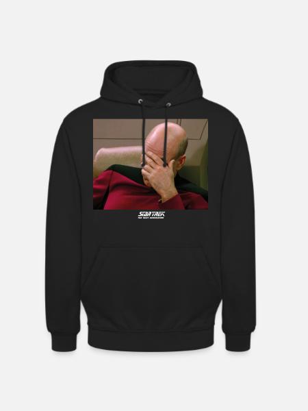 Star Trek The Next Generation Picard Facepalm - Unisex Hoodie - black