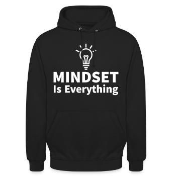 Mindset is everything Glühbirne Motivation Erfolg - Sweat-shirt à capuche unisexe - noir - Devant - Alina (178cm) & Michal (187cm)