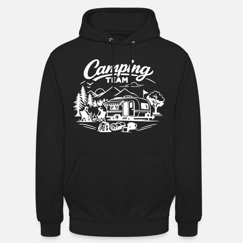 L’équipe du camping - Sweat-shirt à capuche unisexe - noir