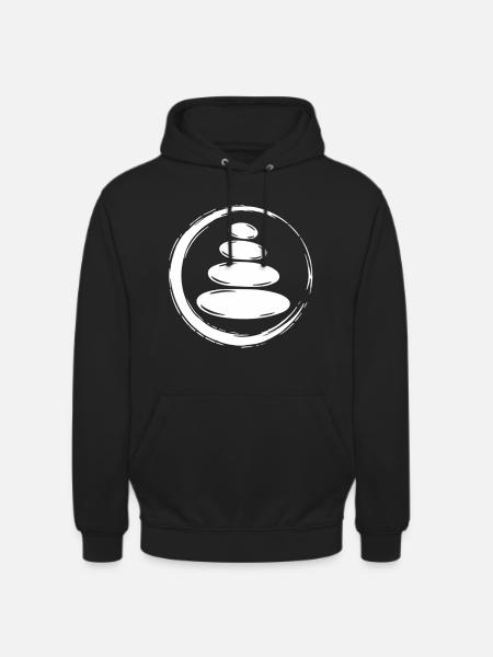 Zen Steine Balance - Unisex Hoodie - Schwarz