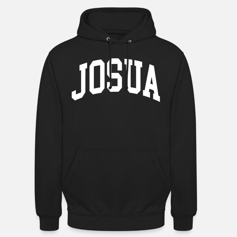 Josué - Sweat-shirt à capuche unisexe - noir