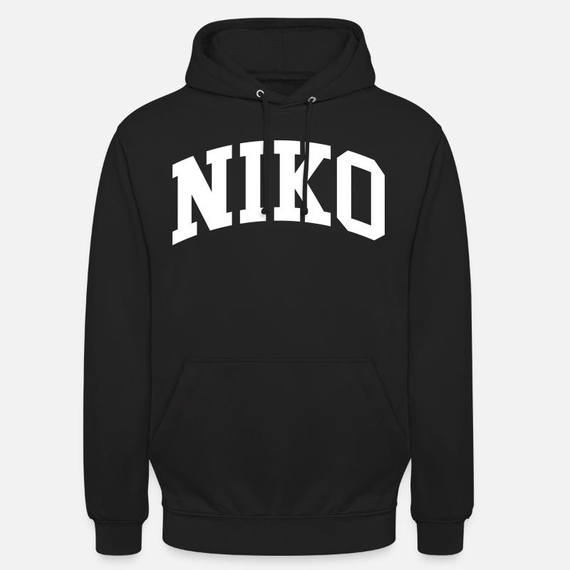 Niko - Sweat-shirt à capuche unisexe - noir