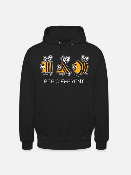 Bees Strange Differently - Unisex Hoodie - black