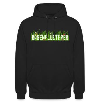 Rasenflüsterer Gärtner Platzwart - Unisex Hoodie - Schwarz - Vorne - Alina (178cm) & Michal (187cm)