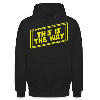 This is the way - bounty hunter - Unisex Hoodie - Schwarz - Vorne - Alina (178cm) & Michal (187cm)