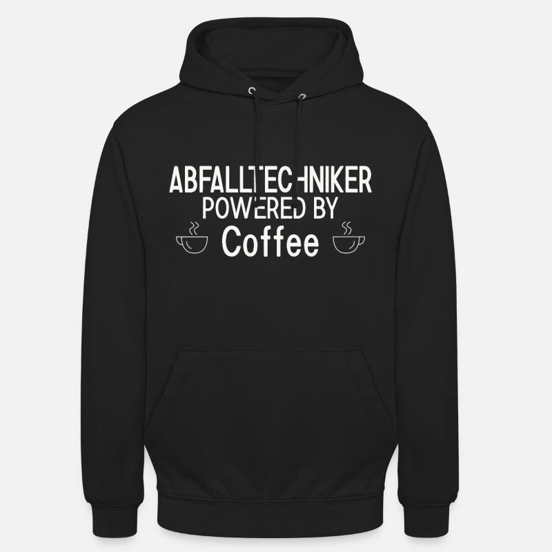 Waste Technician Powered By Coffee - Unisex Hoodie - black