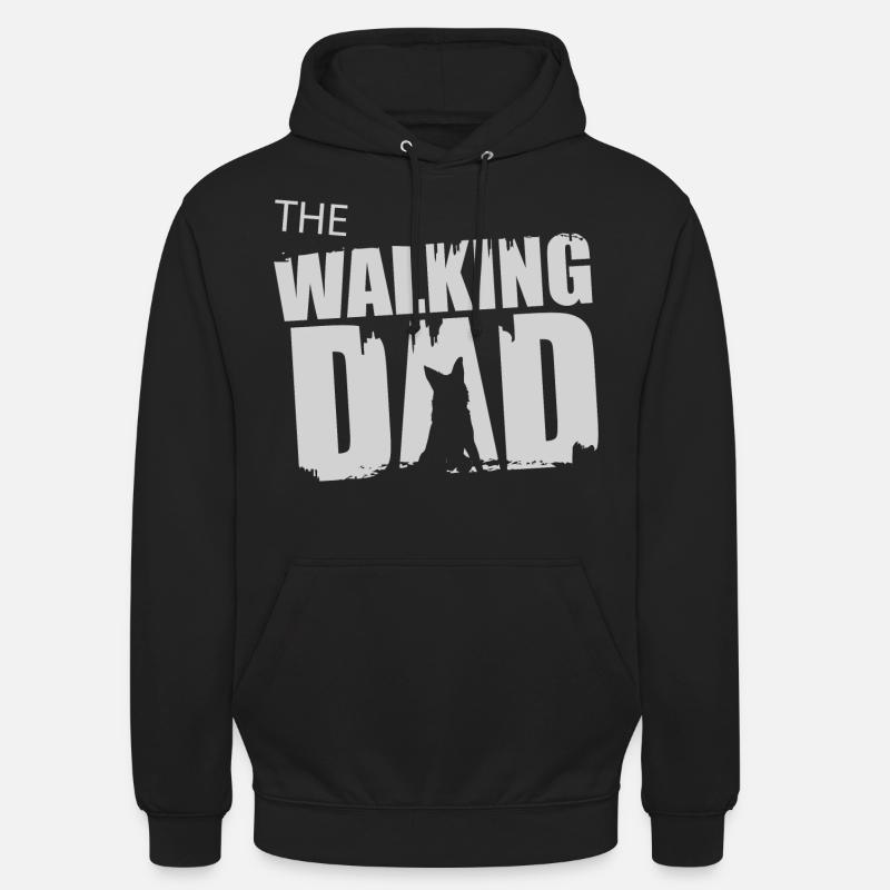 German Shepherd Walking Dad Gift Idea Father Gassi - Unisex Hoodie - black