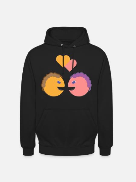 Gesicht Liebe Herz Geschenk - Unisex Hoodie - Schwarz