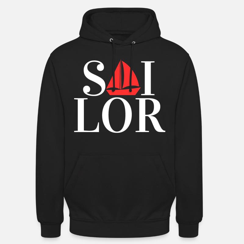 Capitaine Sailor Sailing - Sweat-shirt à capuche unisexe - noir