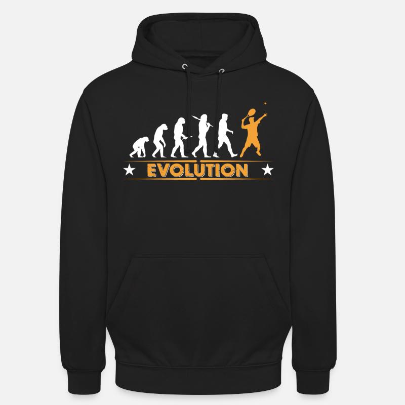 Tennis Evolution - orange/weiss - Unisex Hoodie - black