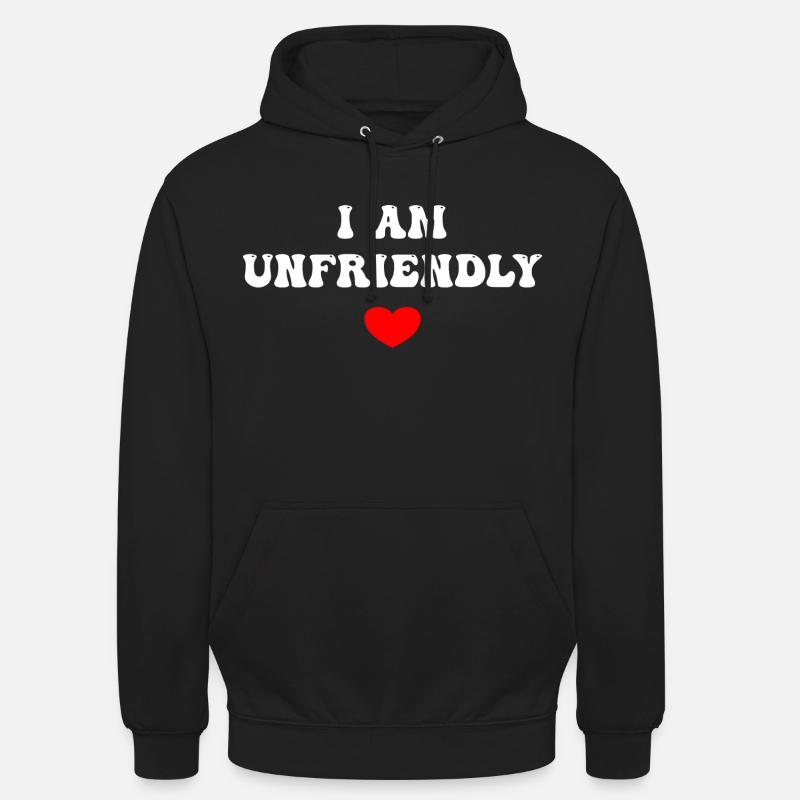 Je ne suis pas amical - Sweat-shirt à capuche unisexe - noir
