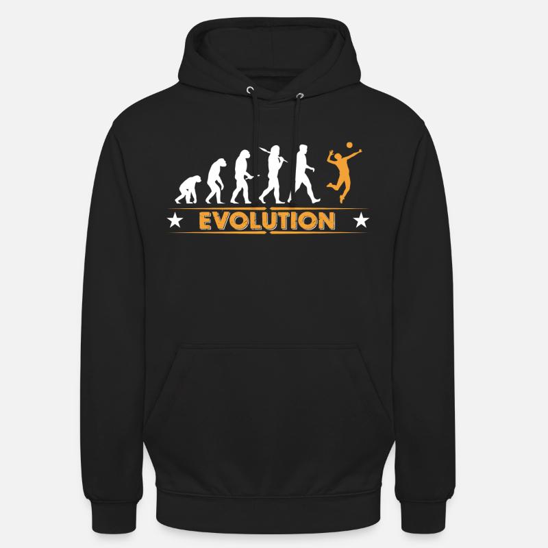 Volleyball Evolution - orange/weiss - Sweat-shirt à capuche unisexe - noir