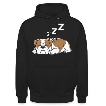 Bulldogge - Unisex Hoodie - Schwarz - Vorne - Alina (178cm) & Michal (187cm)