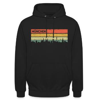 München - Unisex Hoodie - Schwarz - Vorne - Alina (178cm) & Michal (187cm)