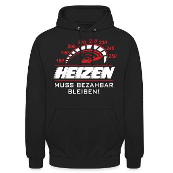 Heizen muss bezahlbar bleiben - Unisex Hoodie - Schwarz - Vorne - Alina (178cm) & Michal (187cm)