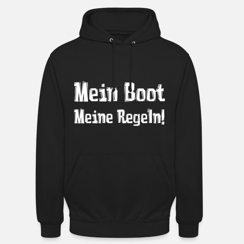 Mon bateau Mes règles! - Sweat-shirt à capuche unisexe - noir