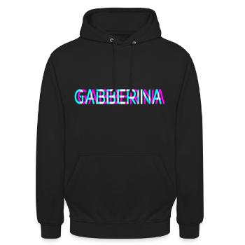 Gabberina - Unisex Hoodie - black - Front - Alina (178cm) & Michal (187cm)