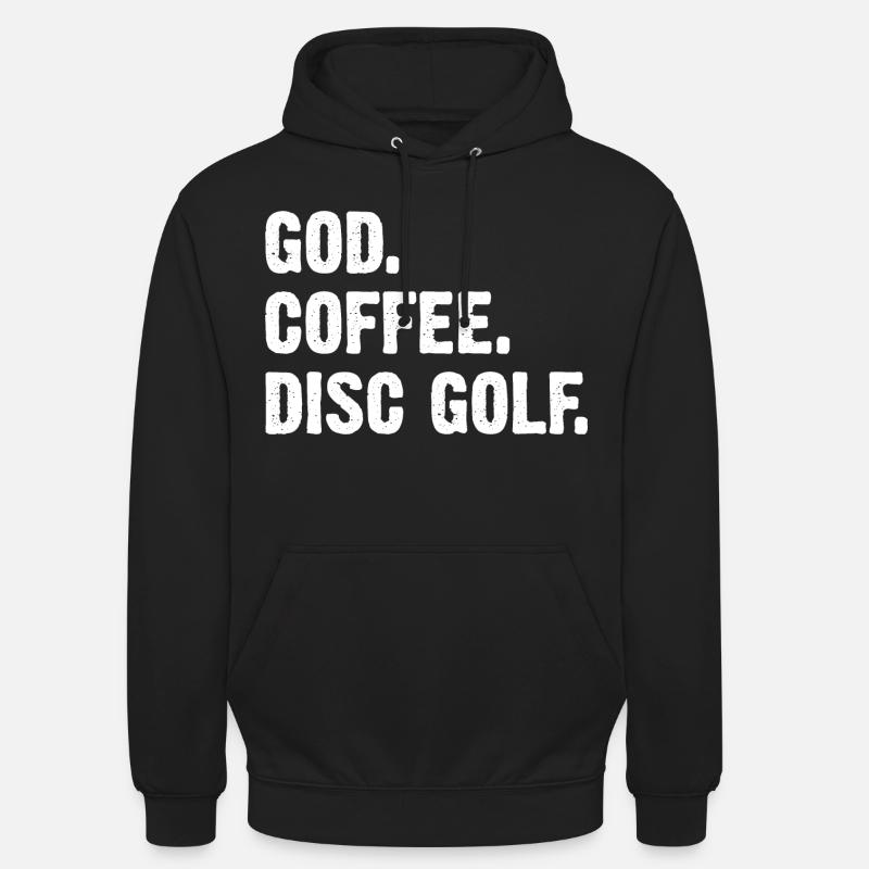 God Coffee Disc Golf - Unisex Hoodie - Schwarz