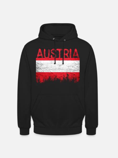 Australian flag style with city silhouette - Unisex Hoodie - black