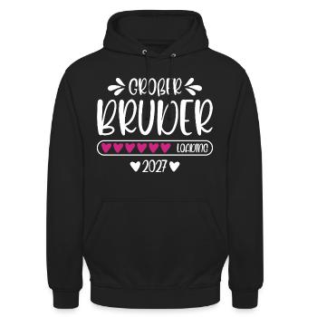 Big Brother 2027 loading - Unisex Hoodie - black - Front - Alina (178cm) & Michal (187cm)