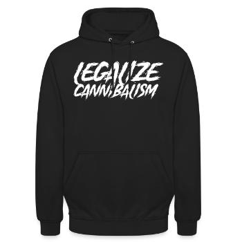 LEGALIZE CANNIBALISM - Unisex Hoodie - Schwarz - Vorne - Alina (178cm) & Michal (187cm)