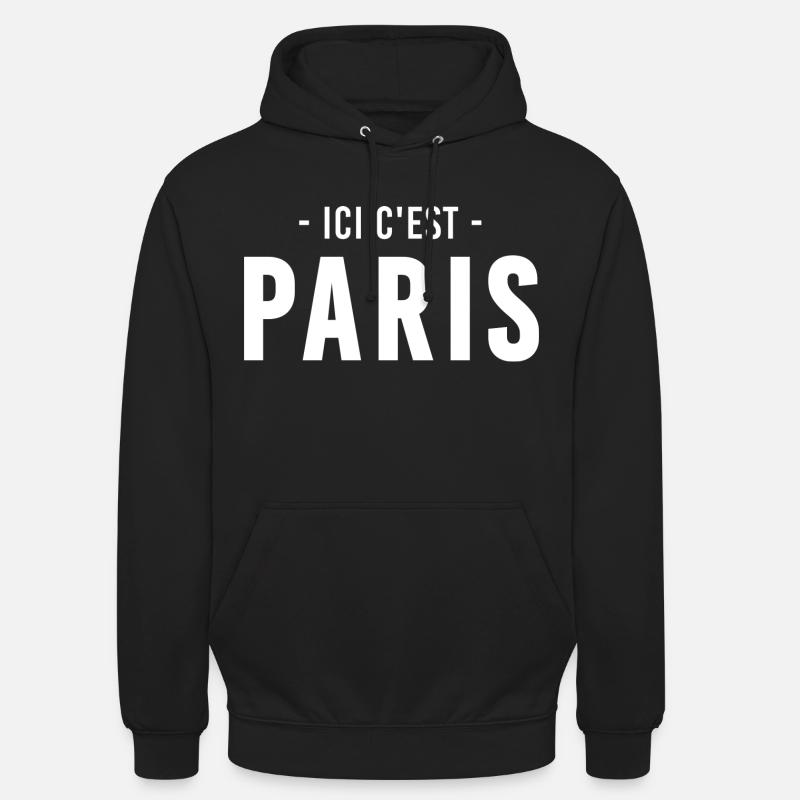 Ici c'est paris - Sweat-shirt à capuche unisexe - noir