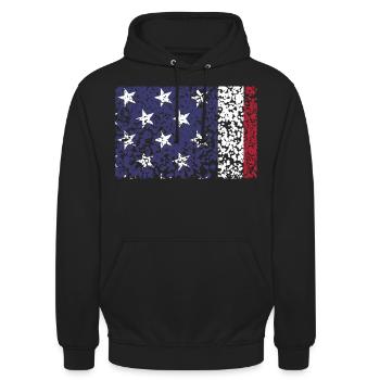 USA Pattern Background - Unisex Hoodie - black - Front - Alina (178cm) & Michal (187cm)