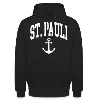 St. Pauli - Unisex Hoodie - Schwarz - Vorne - Alina (178cm) & Michal (187cm)