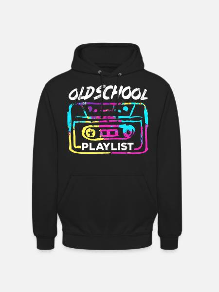 Old-School-Playlist - Unisex Hoodie - Schwarz