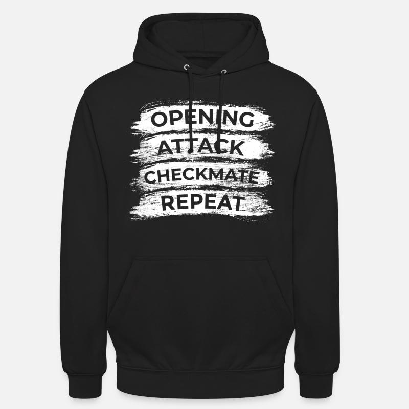 Techniques d’échecs - Sweat-shirt à capuche unisexe - noir