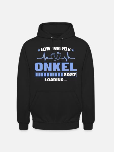 Ich werde Onkel 2027 – Werdender Onkel - Unisex Hoodie - Schwarz