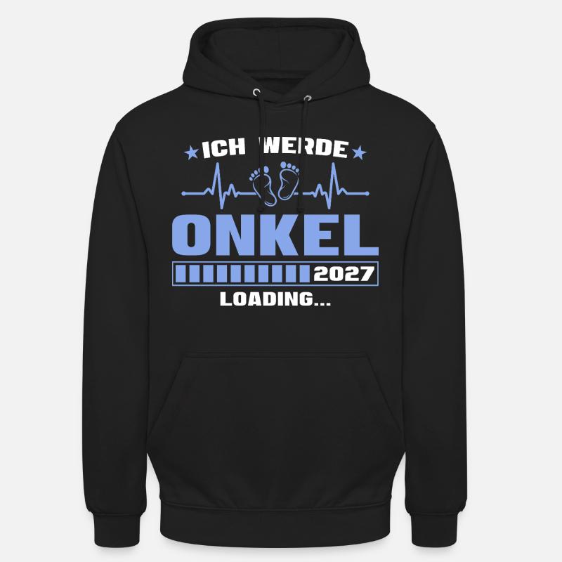 Ich werde Onkel 2027 – Werdender Onkel - Unisex Hoodie - Schwarz