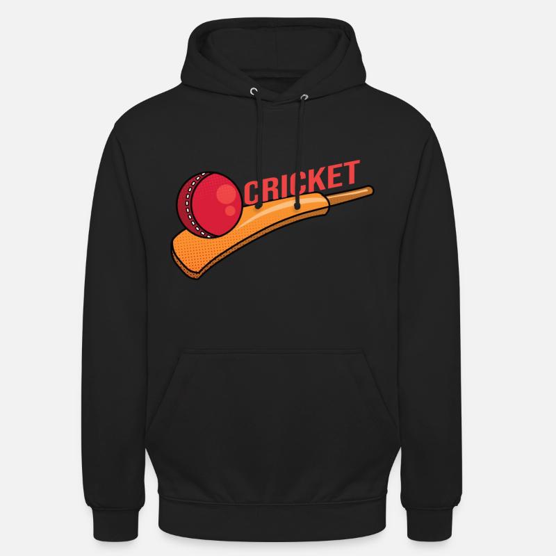 Cricket Cricketschläger Kricket Cricketspiel - Sweat-shirt à capuche unisexe - noir