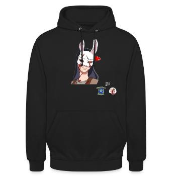 Huntress Love - Unisex Hoodie - Schwarz - Vorne - Alina (178cm) & Michal (187cm)