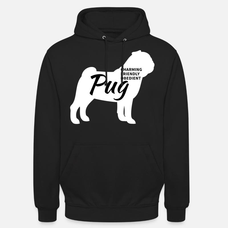 Mops Hund Herrchen - Unisex Hoodie - Schwarz