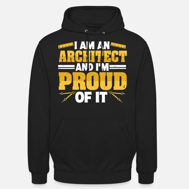 Architecte - Sweat-shirt à capuche unisexe - noir