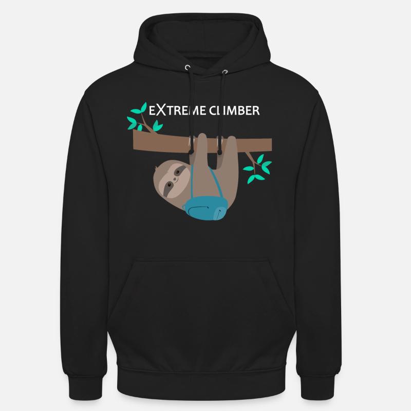 Faultier extreme climber Extrem Kletterer - Unisex Hoodie - Schwarz