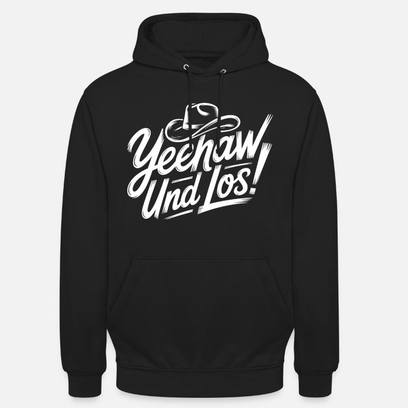yes and go! Western Script - Unisex Hoodie - black