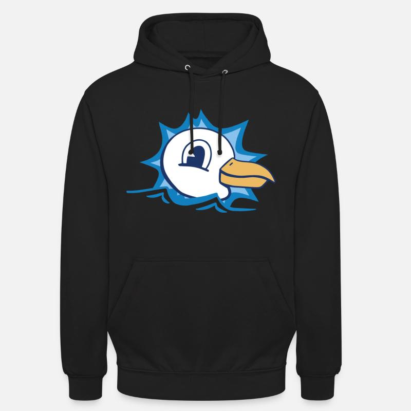 Möwe Seemöwe Seagull Gefiedertier - Unisex Hoodie - Schwarz