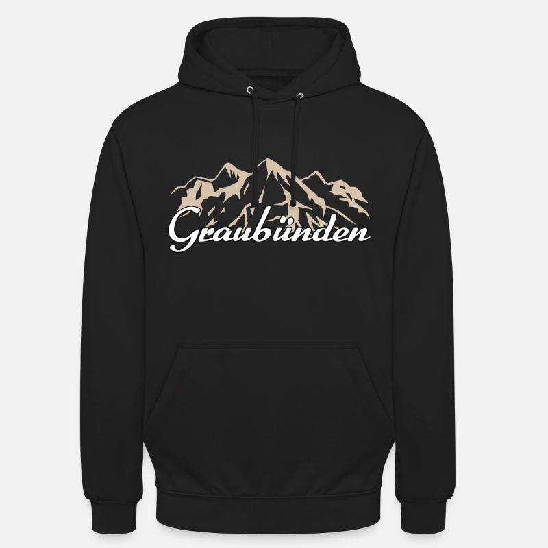 Graubünden Suisse Home Gift - Sweat-shirt à capuche unisexe - noir