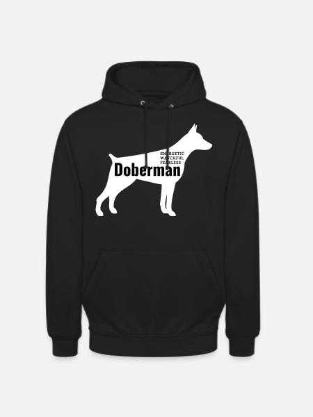 Doberman Dog Master Gift - Unisex Hoodie - black