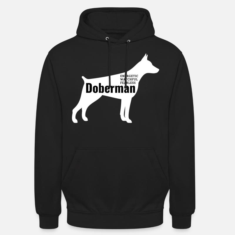 Doberman Dog Master Gift - Unisex Hoodie - black