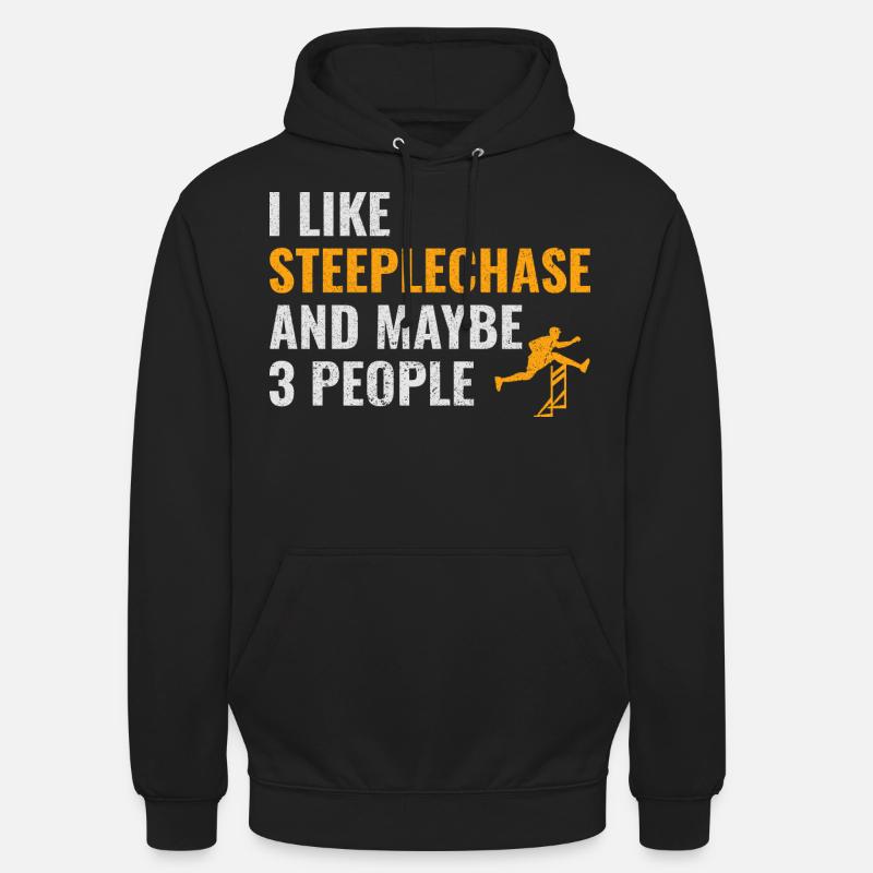 Hindernislauf Hindernislauf Leichtathletik - Unisex Hoodie - Schwarz