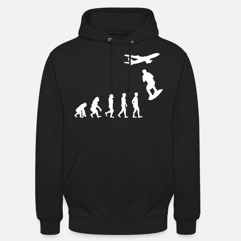 Skysurf Parachutisme Parachutisme Evolution - Sweat-shirt à capuche unisexe - noir