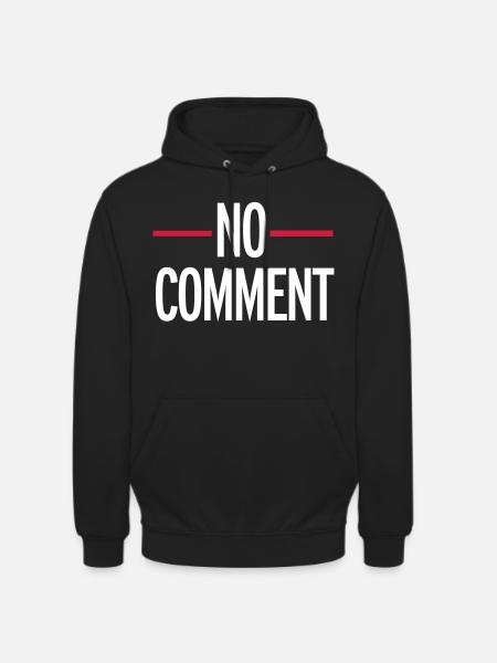 No Comment - Felpa con cappuccio unisex - nero
